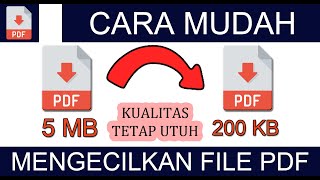 Cara Mengecilkan Kompres File PDF  Jobseeker Wajib Nonton [upl. by Winston985]