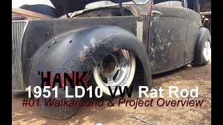 Volksrod VW Rat Rod Walkaround amp overview Lanchester LD10 1969 VW Beetle Bug based Hot Rod aka HANK [upl. by Nosduj96]