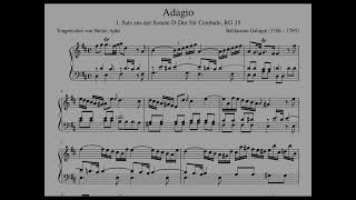 Galuppi Adagio in D major on piano score version [upl. by Malliw240]