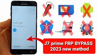 samsung j7 prime FRP Bypass new method in 2023 no talkback [upl. by Ylrebmik812]