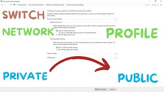 How to Switch Network Between Public to Private in Windows 10 [upl. by Aidam430]