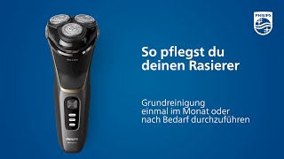 Philips Rasierer S1000 3000X S3000  Wie du deinen Rasierer pflegst [upl. by Crescen426]