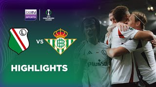 Legia Warszawa 10 Real Betis  Conference League 2425 Match Highlights [upl. by Notle]