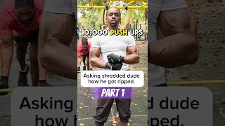 Part 1 Asking shredded guy what he does for his workouts calisthenics ripped nyc workout [upl. by Reffinnej872]