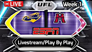 Houston Roughnecks vs Memphis Showboats UFL Week 1 LivestreamPlay By Play [upl. by Oika]