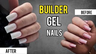 Builder Gel Nails Tutorial AZ How to Refill PolyGel nails with BuilderGel [upl. by Aleck445]