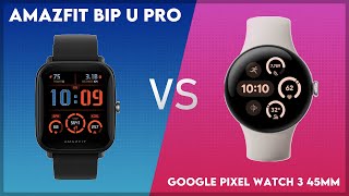 Amazfit Bip U Pro vs Google Pixel Watch 3 45mm Comparison [upl. by Yenwat]