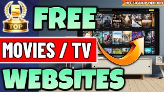 🔴Top 5 Websites to Watch FREE Movies  TV Shows No Sign up [upl. by Akerdnahs]