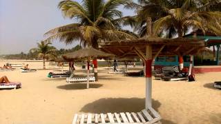 Gambia Palm Beach Hotel 360° View Kotu Beach and Bar AfricaHD [upl. by Adnolrehs844]