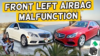 AIRBAG FRONT LEFT MALFUNCTION MERCEDES W212 E CLASS E350 E400 E250 E200 E220 E250 CDI BLUETEC [upl. by Ahsimat47]