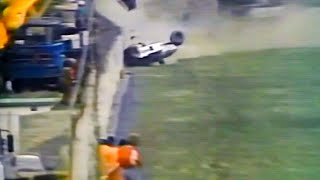 Nelson Piquet Big Crash 1987 F1 San Marino GP Qualifying [upl. by Iaw]