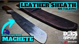 Machete Leather Sheath • Start To Finish • No Talking • ASMR [upl. by Yorker]