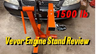 Vevor Cheap Engine Stand Assembly and Review [upl. by Arreit983]