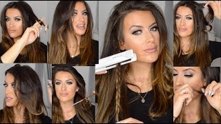 How to CURL and WAVE hair using FLAT IRON hair straighteners by Corioliss [upl. by Orelu]