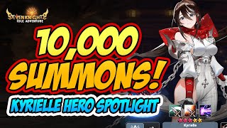 Kyrielle Hero Spotlight 10000 Summons F2P  SEVEN KNIGHTS IDLE ADVENTURE [upl. by Nauqram]