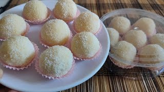 3 INGREDIENTS MILKBALLS  CONDENSED MILK COCONUT BALLS [upl. by Balas]