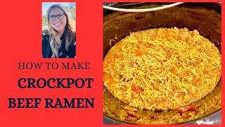 Crockpot Beef Ramen easyrecipe crockpot ramen [upl. by Gradeigh956]