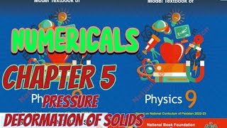 CHAPTER 5🌴🧪NUMERICALS📖 PHYSICS🥀CLASS 9⭐NBFFEDERAL BOARD📜PRESSURE✨DEFORMATION OF SOLIDS💯 SOLUTION [upl. by Danielle]