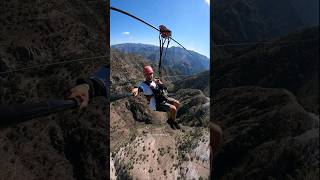 Barrancas del Cobre Chihuahua  la tirolesa más grande de México shorts viajes [upl. by Dhumma473]