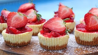 Mini Lemon Cheesecakes with Strawberry Topping  Ep 1259 [upl. by Yesnnyl349]