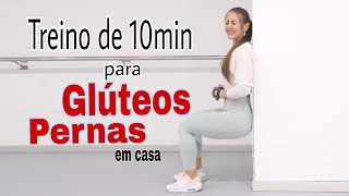 Melhor Treino de Pernas e Glúteos em Casa em 10 min [upl. by Hseyaj426]