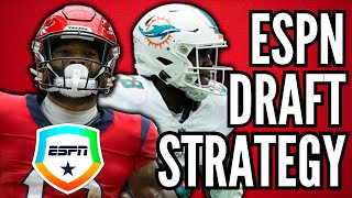 The Best Draft Strategy for ESPN Fantasy Football  Mock Draft [upl. by Mckeon]