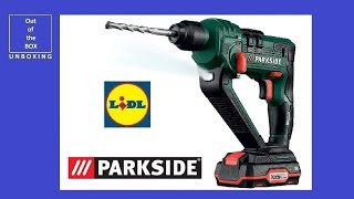 Parkside Cordless Hammer Impact Drill PABH 20Li B2 UNBOXING Lidl 20v Power SDS 5000 bpm 900 rpm [upl. by Eilatan]