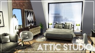 ATTIC STUDIO APARTMENT  TOUR  The Sims 4 Speed Build [upl. by Merralee]