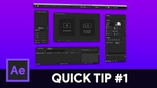 After Effects Quick Tip  Customizing your workspace [upl. by Henderson]