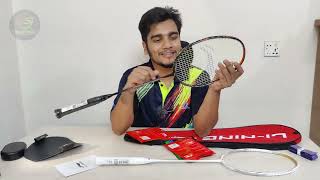 Lining High Carbon 1100 black amp white bangla review Lining racket price in Bangladesh 2022 [upl. by Teodoro]