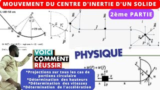 Leçon 2Centre dinertie2è PartiefinProjectionMvt circulaireHauteurvitesseaccélération [upl. by Yeslrahc172]