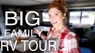 BIG FAMILY RV TOUR  9 People Living in an RV [upl. by Iolanthe]