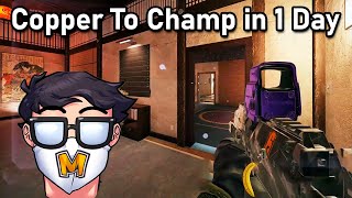 MeatyMarley Copper To Champion SPEEDRUN in 1 Day Rainbow Six Siege [upl. by Aizitel589]