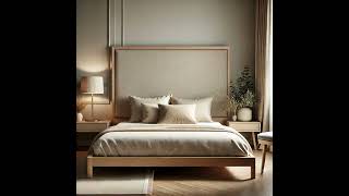 oak wooden upholstered bed wood bedupholstered bed [upl. by Achilles]