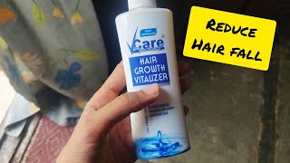 Vcare hair growth vitalizer Review  How to reduce hairfall  Regrow lost hair [upl. by Rediah654]