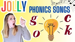 Jolly Phonics  Set 3  Animated Songs with WORDS and ACTIONS  letters g o c k [upl. by Spracklen285]