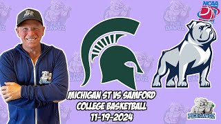 Michigan State vs Samford 111924 Free College Basketball Picks and Predictions  NCAAB Pick [upl. by Brown453]