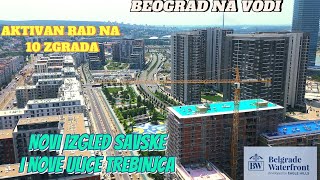 Beograd na vodi 2 ulice Savska i Trebinjca novi radoviKula Beograd radovi platosve nove zgrade [upl. by Esinehc]