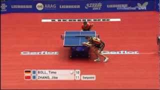 2012 WTTTC GERCHN 1 Timo Boll  Zhang Jike full matchshort form [upl. by Earlene533]