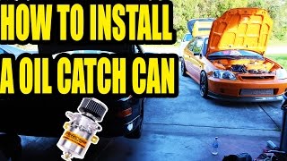 Oil Catch Can Install  B20 VTEC INTEGRA [upl. by Elleirbag]