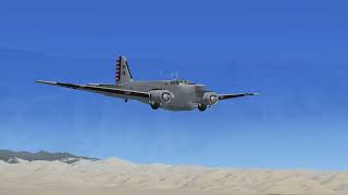 Landing the Douglas B18A Bolo at Palm Spring International Airport In FSX [upl. by Stone]