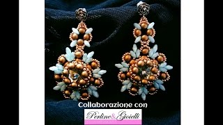 Orecchini Afrodite Collaborazione con Perline amp Gioielli DIY  Afrodite Earrings [upl. by Ahsinad]