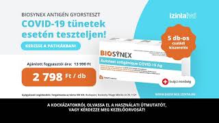 BIOSYNEX Antigén teszt  gazdaságos 5 dbos családi kiszerelésben [upl. by Ridgley430]