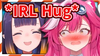 Raoras Reaction When Ina HUGS Her IRL 【Raora Panthera  HololiveEN】 [upl. by Garey]