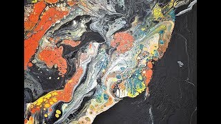 CREATING A FLUID PAINTING WITH ACRYLICS ON WET ON WET CANVAS [upl. by Morven207]