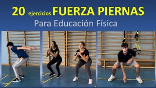 20 Ejercicios de Fuerza para Fortalecer PIERNAS en Educación Física Sin Necesidad de Equipamiento [upl. by Latsryk]