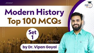 Modern History Top 100 MCQs l Set 1 l History MCQs by Dr Vipan Goyal l Study IQ l State PCS CAPF CDS [upl. by Sydel322]