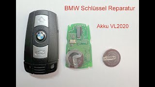 BMW SCHLÜSSEL REPARATUR E90 E60 E87 Batterie Gehäuse wechseln [upl. by Hesky693]