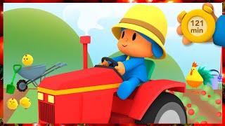 🚜 POCOYO amp NINA EPISODIOS  Los Tractores de la granja 121 min CARICATURAS y DIBUJOS ANIMADOS [upl. by Asit]