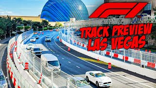 F1 VEGAS FULL TRACK Walking Tour 3 WEEKS OUT FROM RACE DAY [upl. by Rus932]